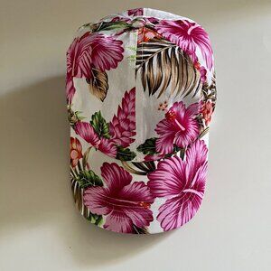 Hawaiian Pink Floral Print Cap